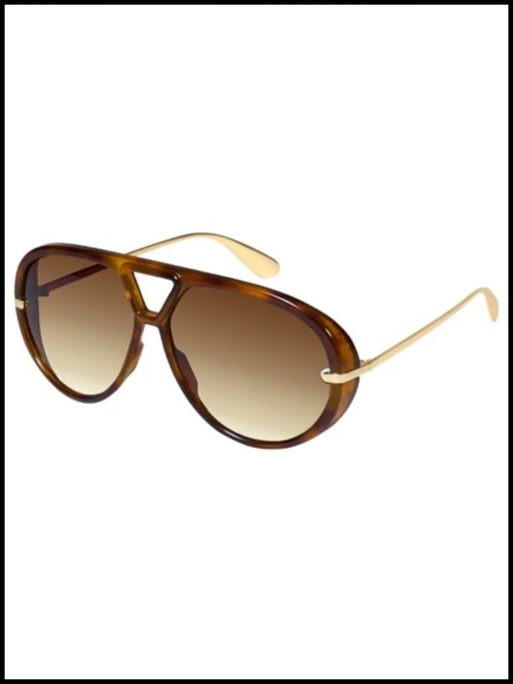 Oversized Retro Aviator Sunglasses with UV400 Protection